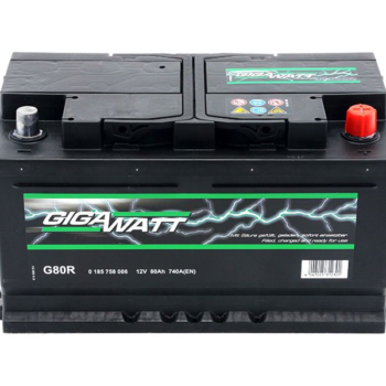 GIGAWATT JIS R+ G80R Стартов Акумулатор 0 185 758 006 – 80 Ah
